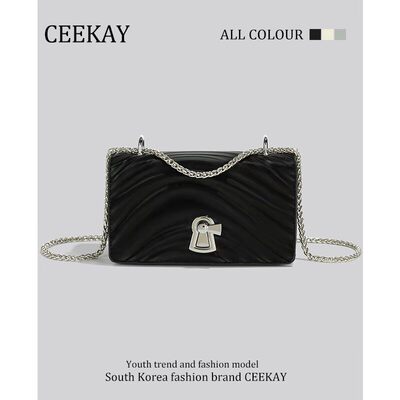 CEEKAY正品波纹炼条小方包今年流行高级感小包包女2025新款斜挎包