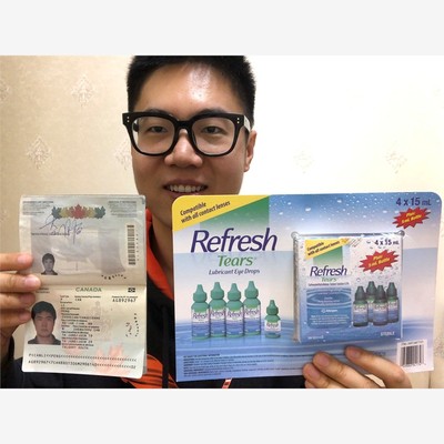 国内现货加拿大Refresh15ml人工泪滴眼液清洗眼睛滋润保湿不干涩