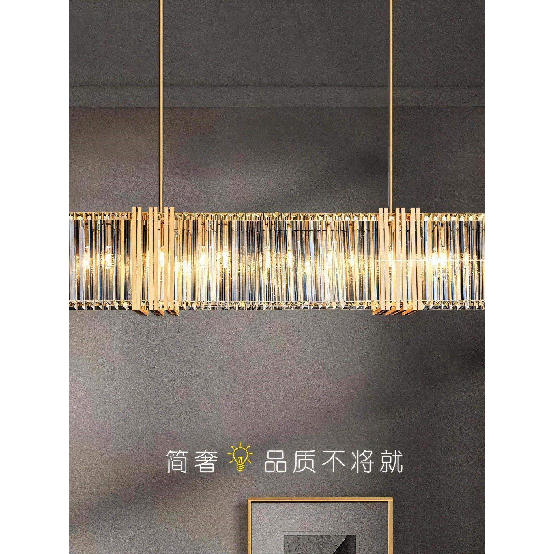 饭店餐厅吊灯设计师大气酒店吧台水晶灯新中式家用餐桌岛台茶室