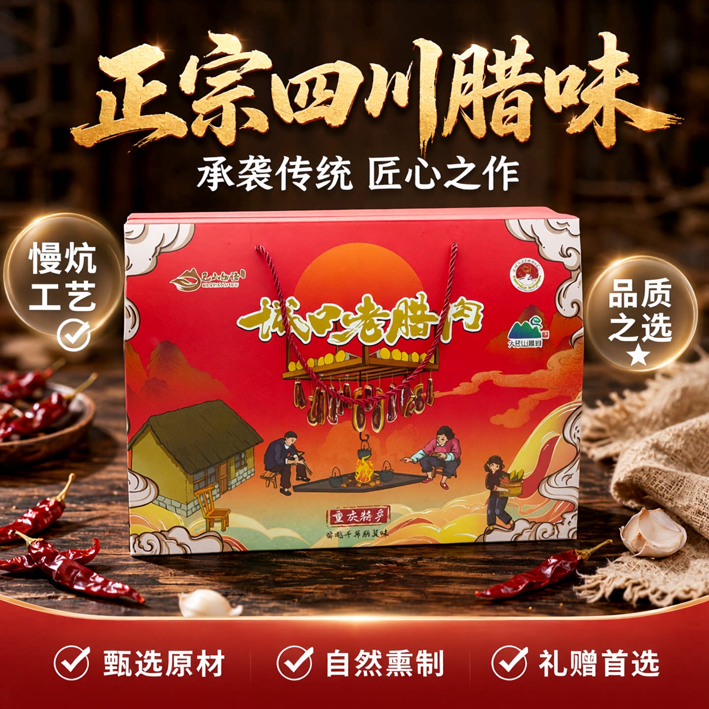 城口映像臻礼腊味礼盒4900g腊肉腊肠重庆城口特产送礼企业团购