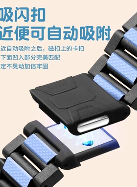 适用小米米兔儿童电话手表7/7X/7A/C7A磁吸表带红米Redmi替换带6C透气5C闪扣可加长4C/4X/2S/S1腕链调整长短