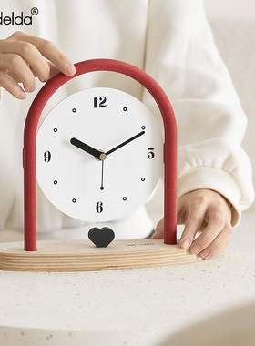 n入户玄关时钟家居客厅钟表摆放式电视柜装饰品