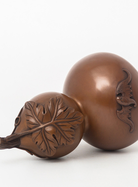 紫铜葫芦小葫芦手把玩件葫芦手把件客厅家居摆设收藏工艺品