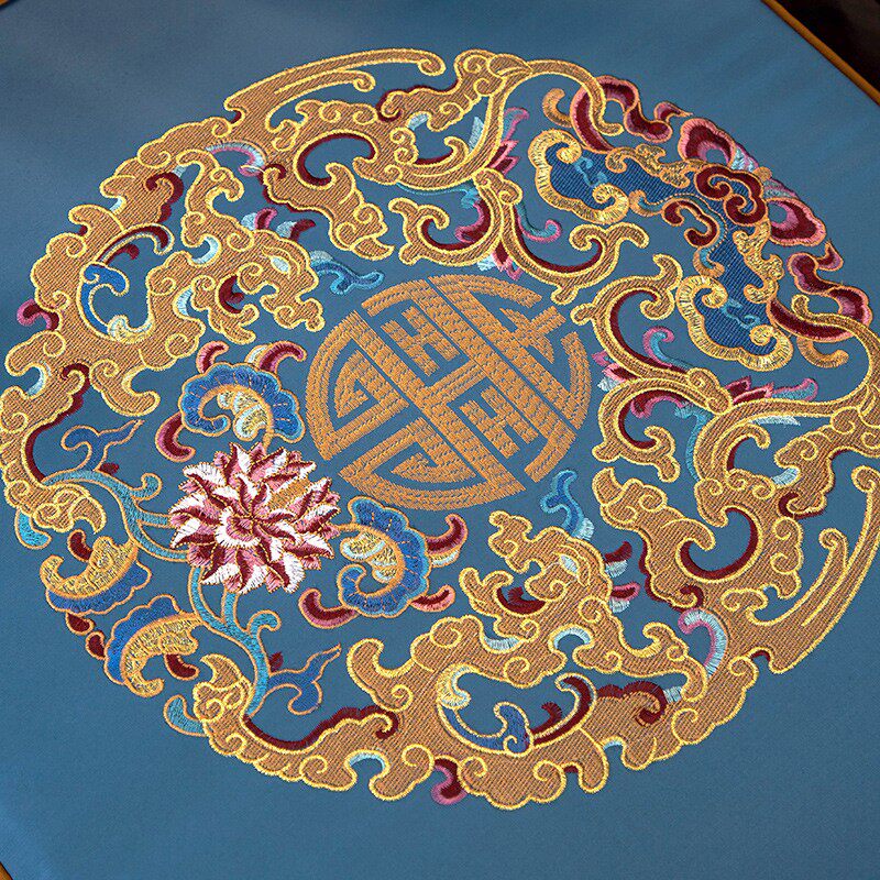 红木沙发坐垫古典实木家具圈椅太师椅官帽椅垫刺绣老式靠背垫
