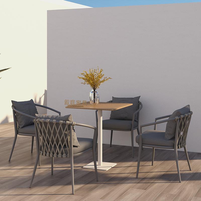 厅北欧户藤外休闲桌编餐椅阳台花园庭院藤椅咖啡桌椅组北欧沙发合