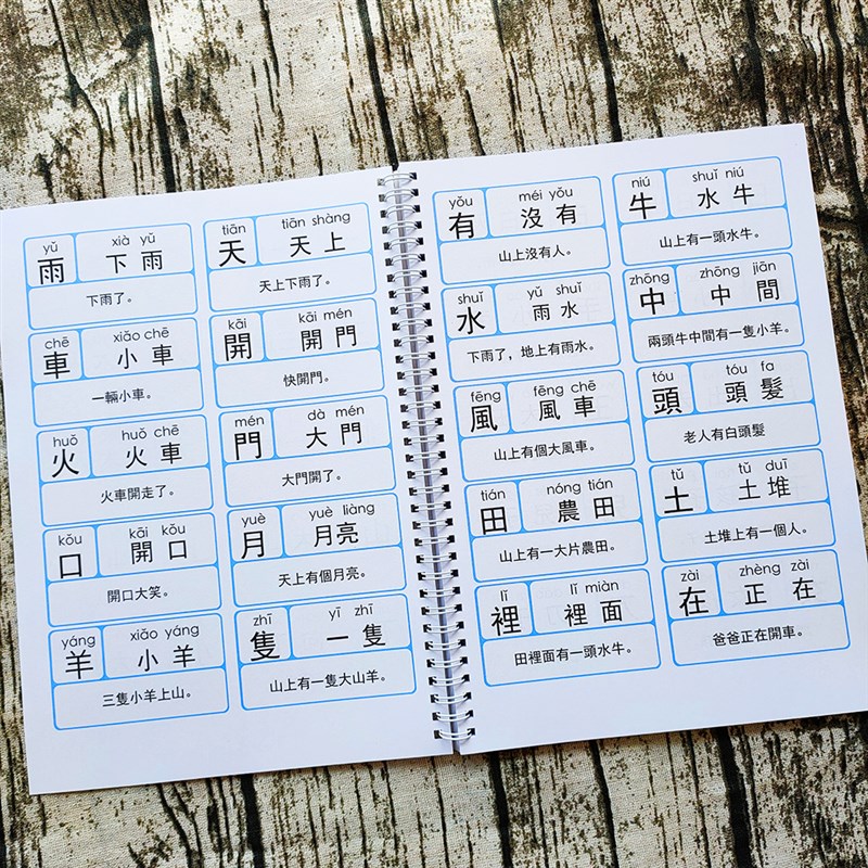 儿童字幼儿学前繁体字识字拼音打印本幼小衔接阅读与识字卡