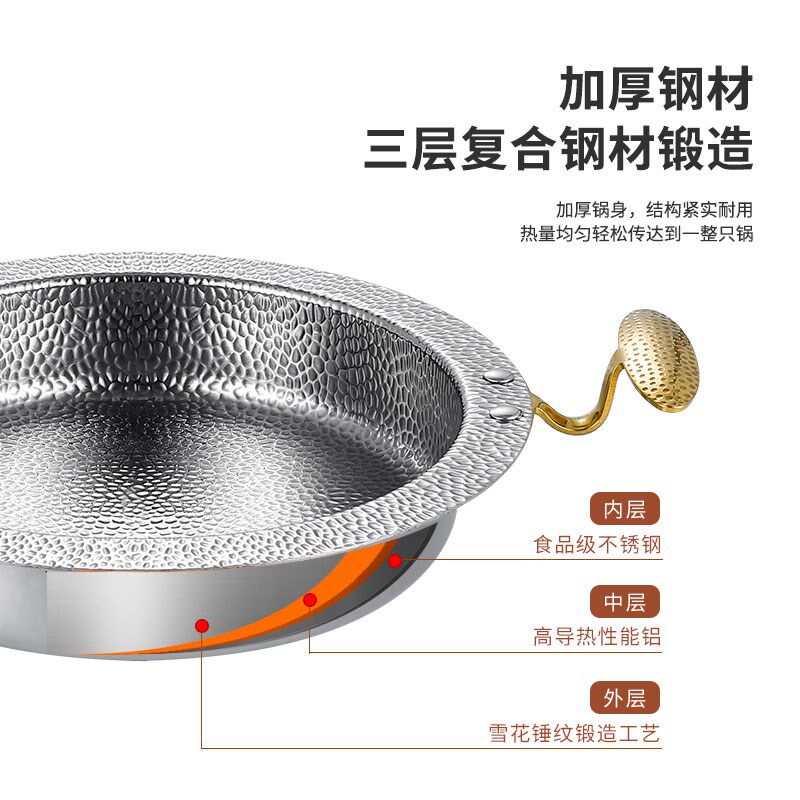 小龙虾火锅羊蝎子商用冒菜汤锅电磁炉燃气灶通用干锅