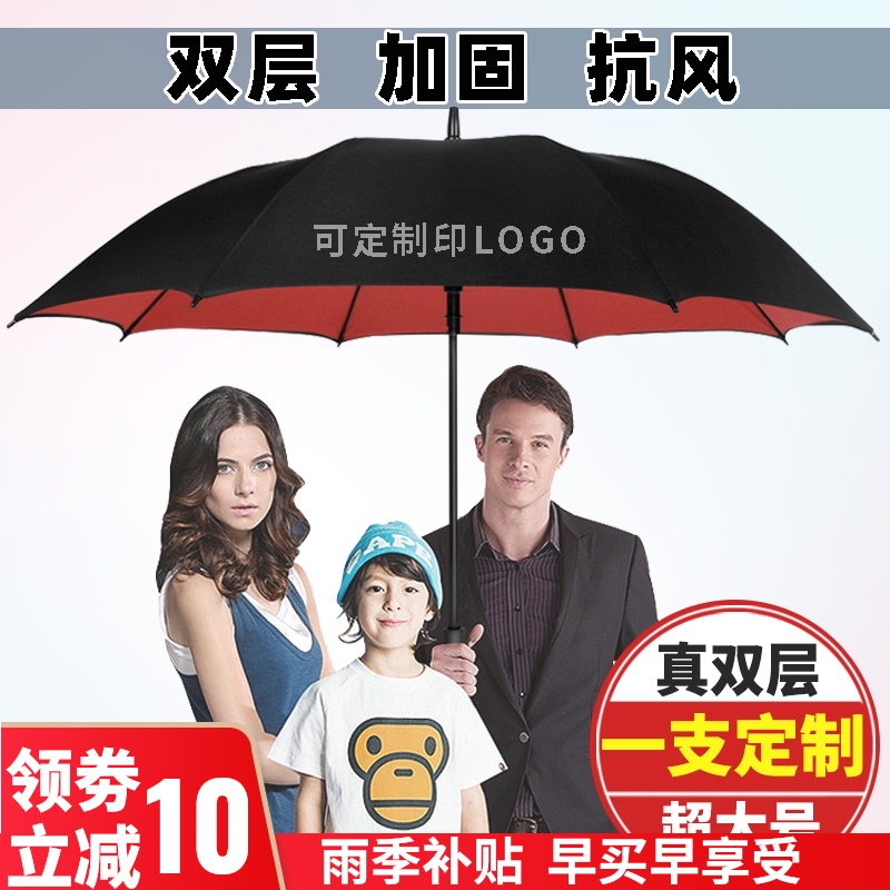 雨伞长伞大号自动暴雨伞抗风晴雨两用男女特大雨伞