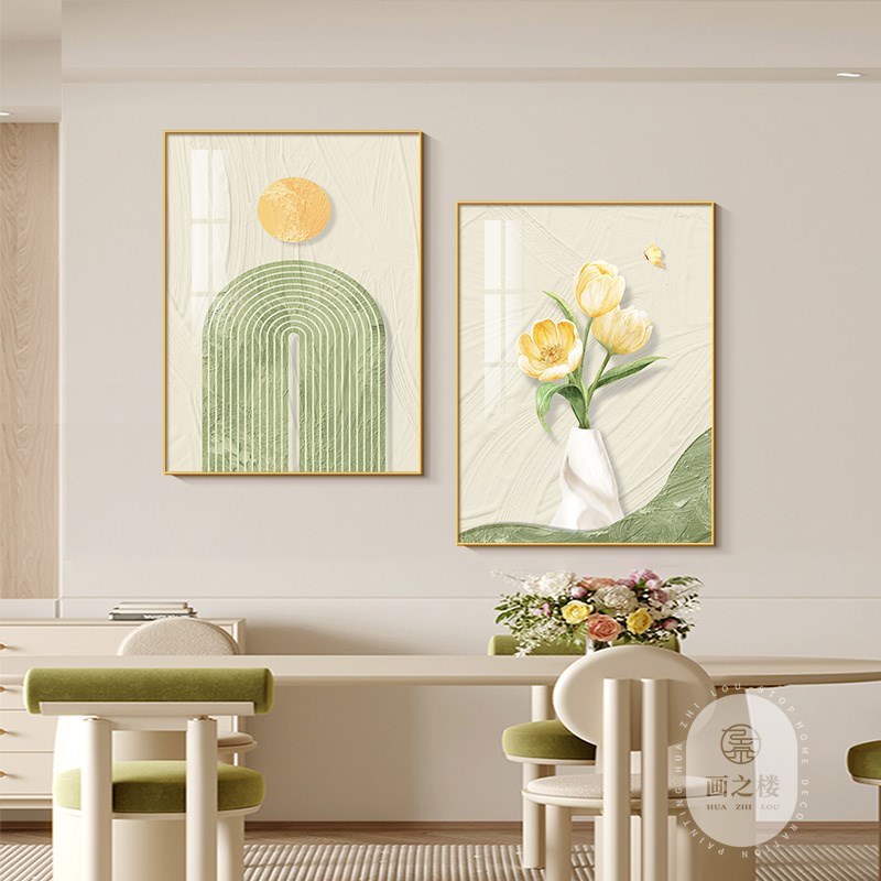 小新绿植床装饰画奶油风线条美女卧室挂画卧房间级感壁画