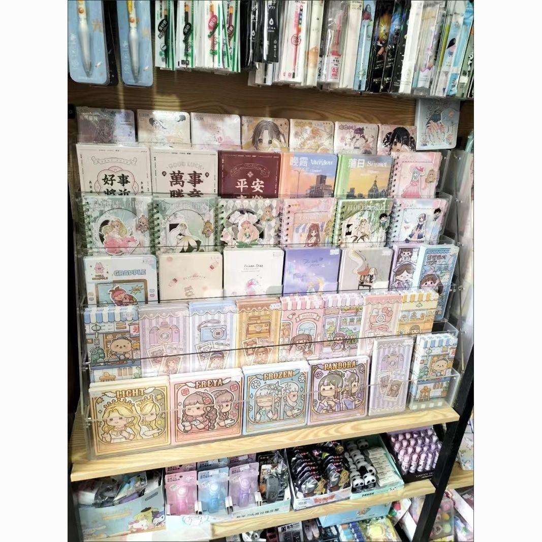 亚克力本册展示架书本架透明本子展示架阶梯超市文具店收纳置物架