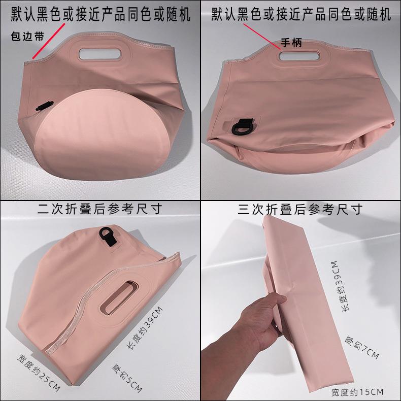 手提迷你收纳可保温泡脚温感桶折叠足浴盆袋小号浴足水桶无