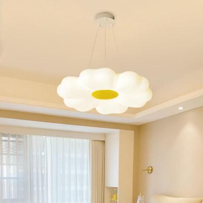 儿童房全光谱护眼吸顶灯温馨浪漫中山灯具北欧奶油风花朵主卧室灯