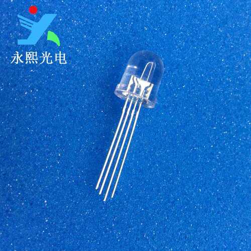 8MM全彩RGB灯珠led灯珠发光二极管 f8共阳直插灯珠透明