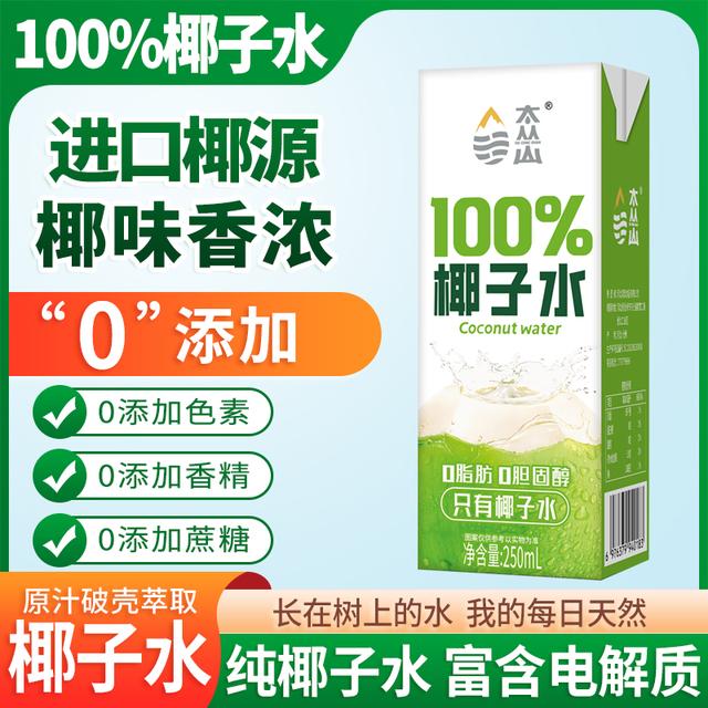 太丛山100椰子水 椰子汁夏日清爽网红饮品饮料营养好喝两箱