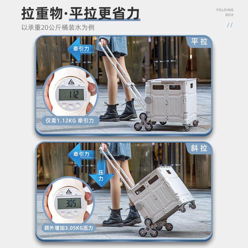 买菜小拉车车市便携折叠摆摊露营小推车拉杆车户外收纳箱厂家