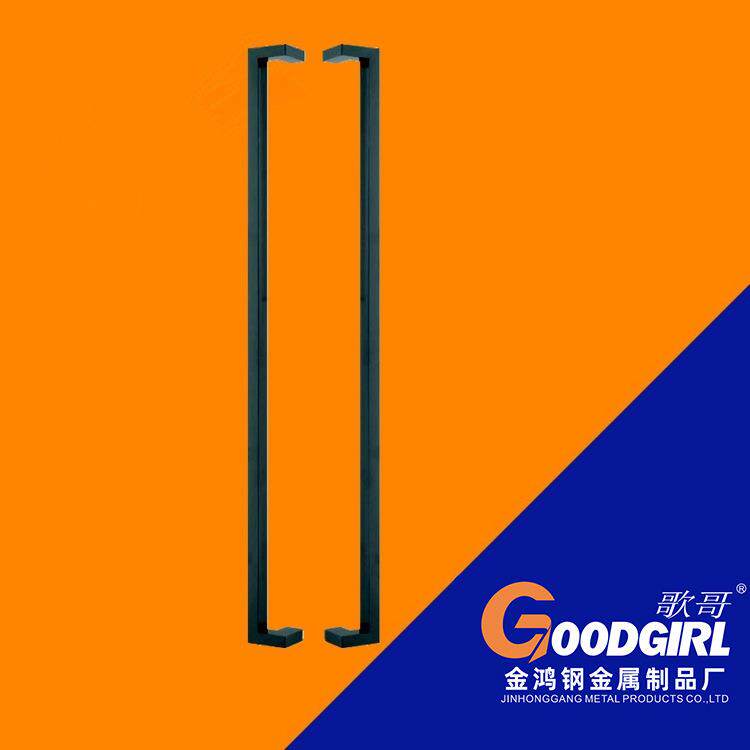 黑钛不锈钢拉手现代简约哑黑色大门拉手酒店商场对装大门把手扶手