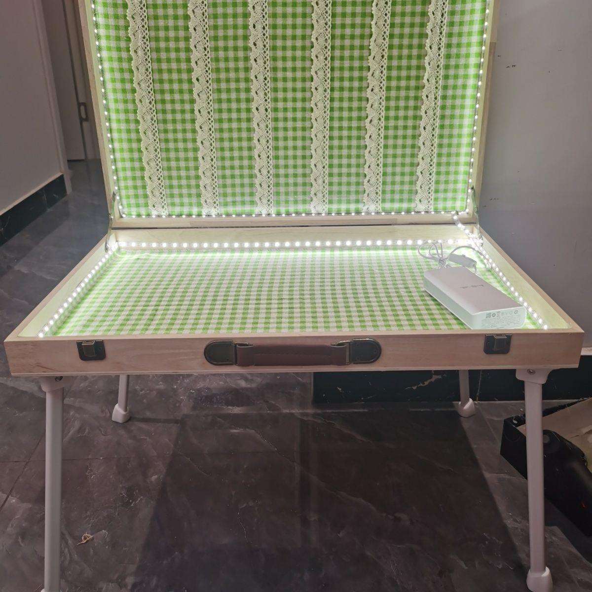 实木箱子饰品手提可折叠夜市便携收纳展示架摆摊摆摊纯手工