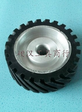 铝芯橡胶轮砂带机太阳轮抛光机橡胶轮子砂带套轮非标橡胶轮