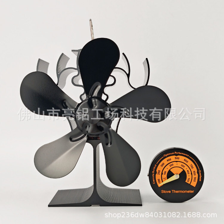 新款风扇热销挂烟管砐磁款热动力风扇带温度表木炉永动风扇