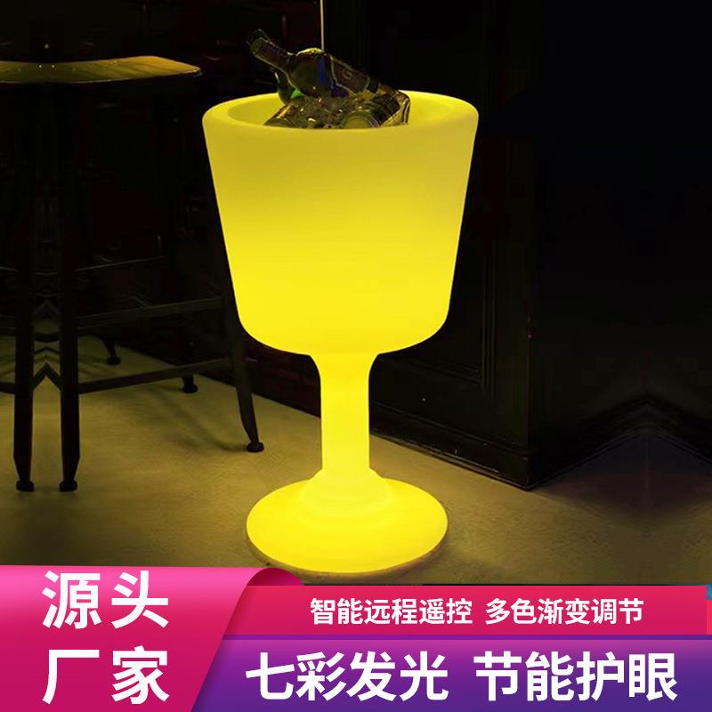 led发光冰桶大酒杯香槟桶啤酒框派对ktv鸡尾酒桶酒吧灯手提冰桶