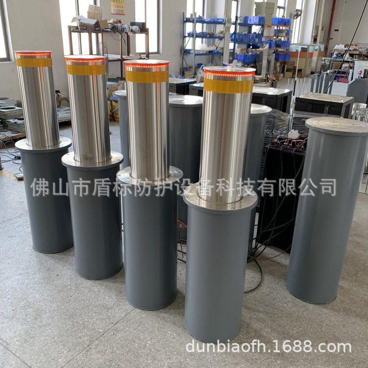 盾标防护浅埋式安装全自动升降柱液压阻车路障电动伸缩立柱现货