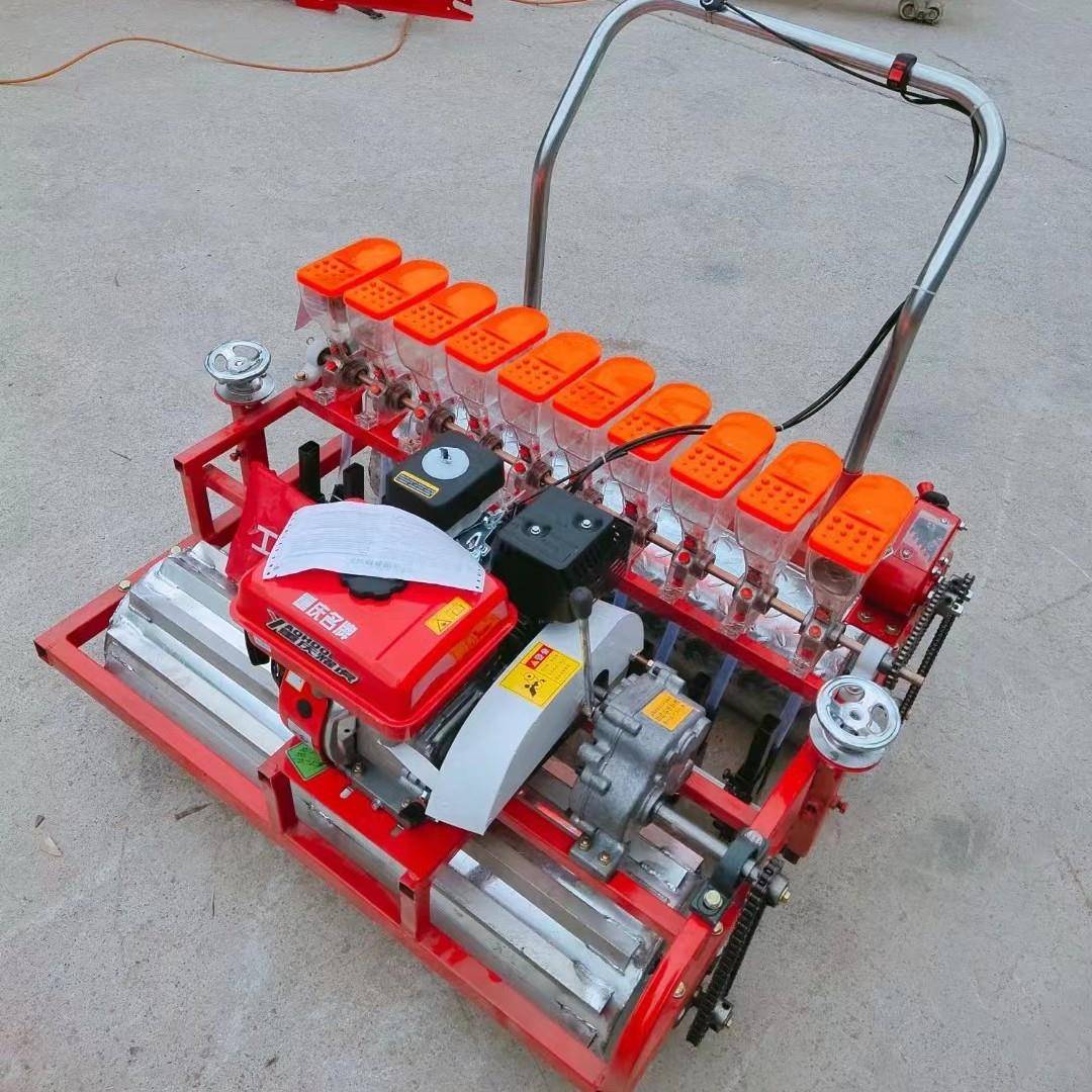 10行12行大棚蔬菜精量播种机小型汽油自走式小颗粒种子播种机