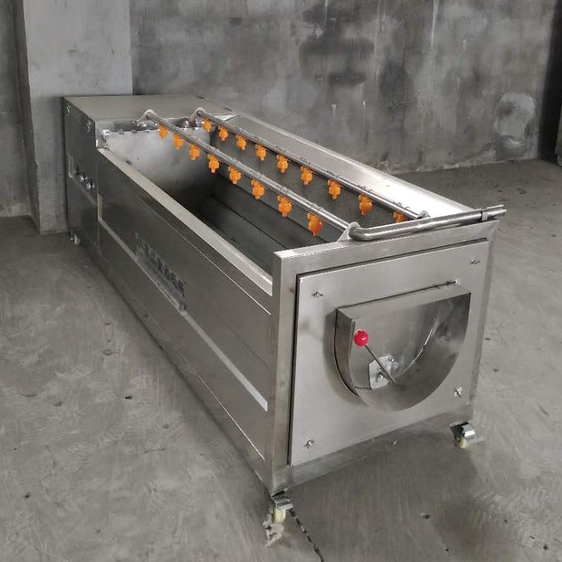 供应毛刷辊清洗去皮机鲜土豆清洗去皮机黄姜去皮机