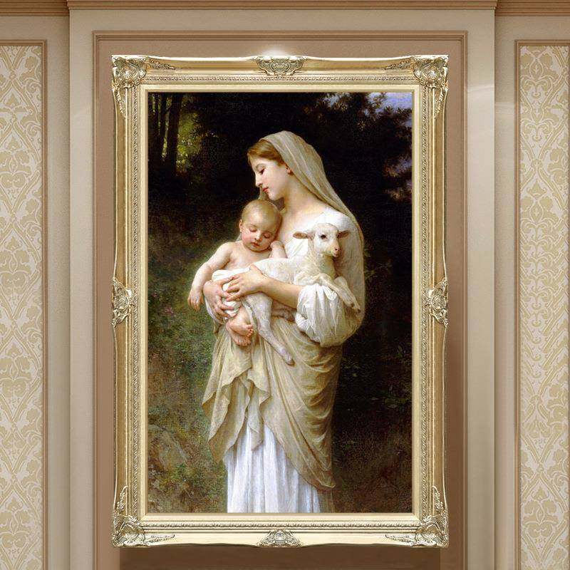 欧式玄关装饰画人物壁画走廊过道挂壁画美式墙壁油画,纺织面料/辅料/配套,纺织机械配件,淘宝优惠券,粉丝福利购,淘宝优惠卷