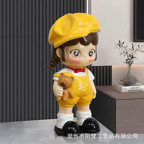 儿童房创意装饰摆件潮玩网红公仔客厅电视柜家居多功能卡通存钱罐