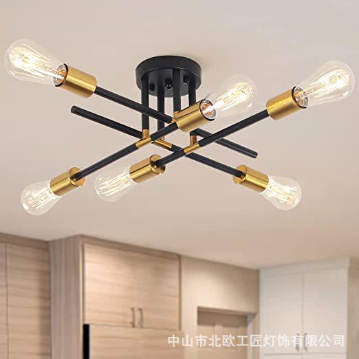 亚马逊北欧灯具客厅简约现代轻奢风格创意个性餐厅卧室树枝吊灯