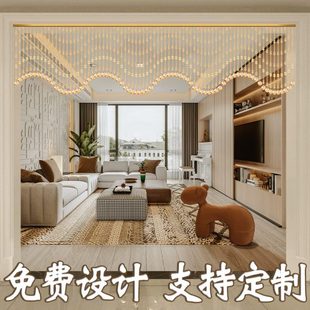 客厅玄关卫生间屏风餐厅葫芦门帘隔断吊帘免打孔 珠帘水晶帘子新款
