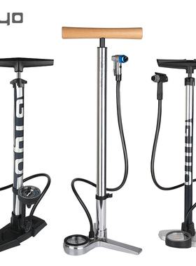 GIYO台湾进口公路山地自行车打气筒家用高压专用落地式带气压表