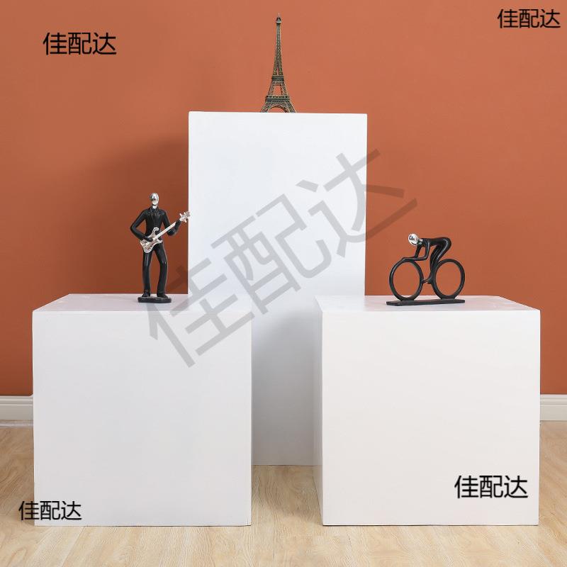 地台展示台橱窗长方体木制烤漆模特白色底座商业陈列展柜展会展台