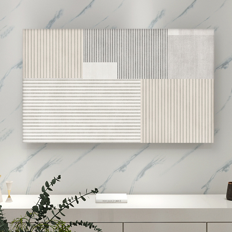 大弹力通用型电视机罩奶油风新款图案防尘防晒挂式台式85寸一件代