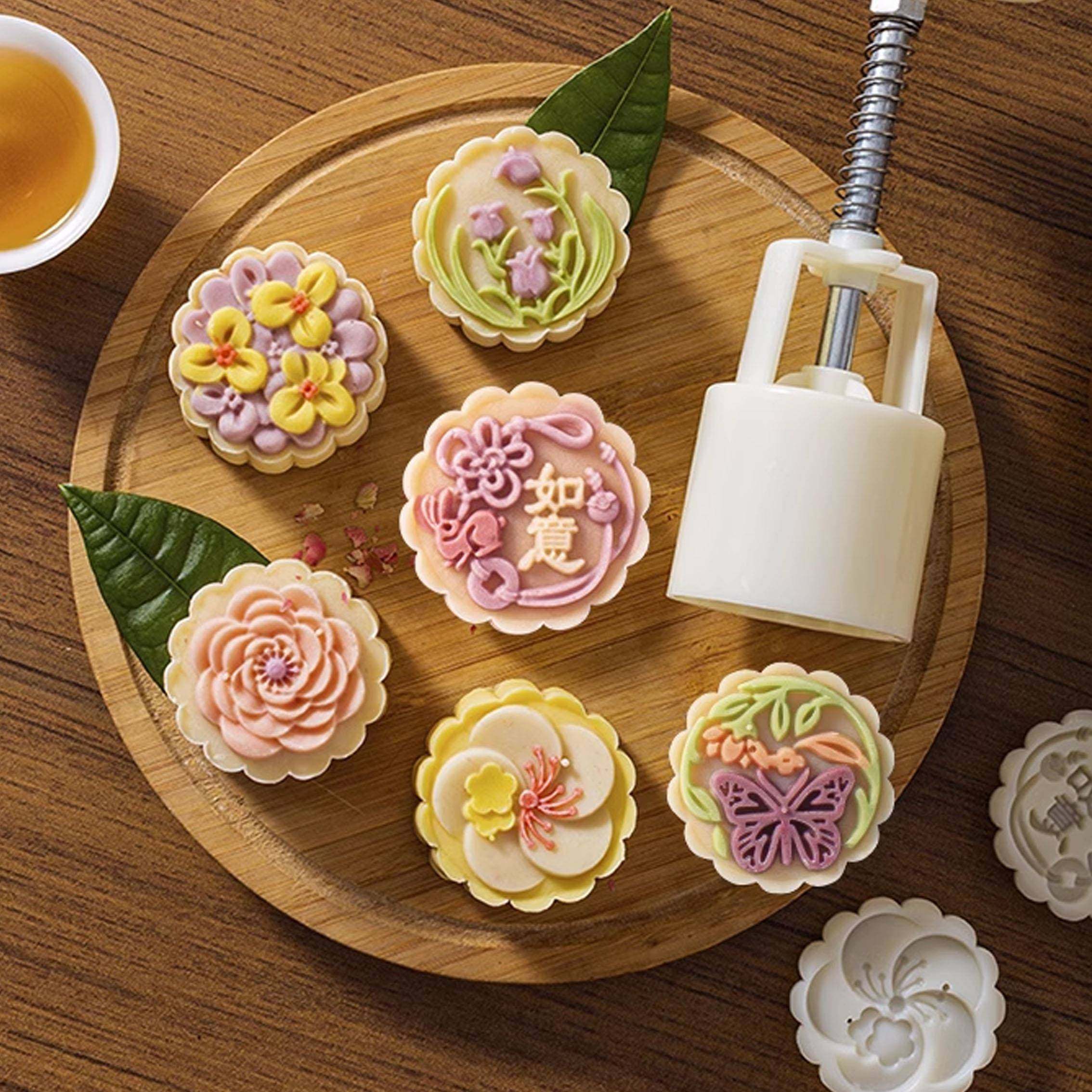 经典新款绿豆糕冰皮模具家用不沾月饼模专用工具手按压式糕点压花