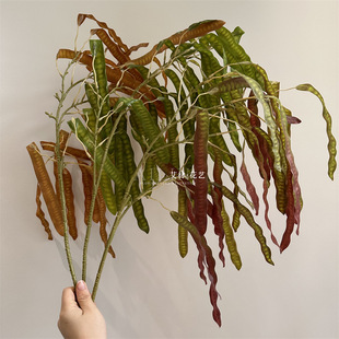 仿真扁豆仿真豌豆荚婚礼背景插花垂钓荷兰豆仿真绿植软装造景