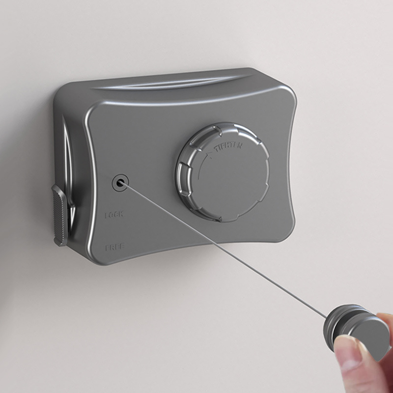 隐形伸缩晾衣绳免打孔阳台用