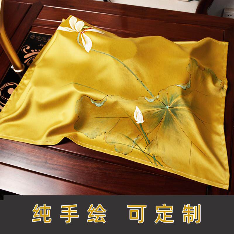 茶盘盖布中式缎面茶具茶台防尘布遮盖床头柜家用长方形茶海万能巾