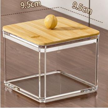 亚克璃棉签收纳盒带盖多层