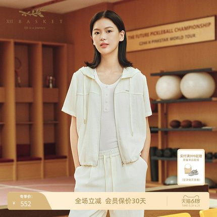 XII BASKET十二篮夏款老钱风休闲通勤运动休闲上衣女