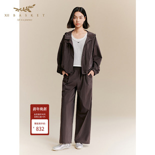 深咖色宽松阔腿裤 XII 休闲时尚 商场同款 子女 BASKET十二篮25秋新款