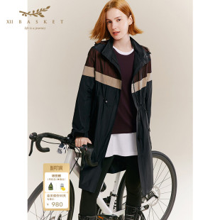 时尚 XII 中长款 商场同款 简约百搭风衣外套女 BASKET十二篮秋季