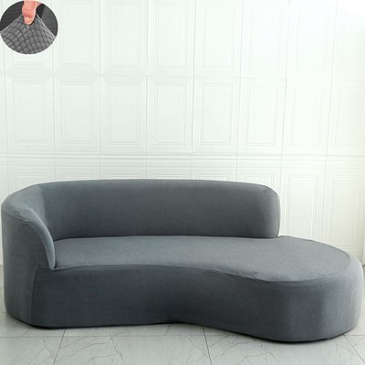 2024加厚弹力通用圆弧形沙发套罩全包万能美容院小梳化盖布巾三人