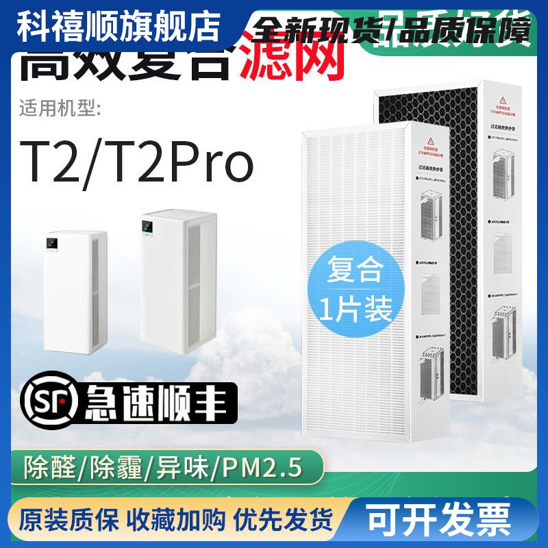 适配树新风T2空气净化器Pro滤网家用宠物全效过滤器滤芯PB070A/T3