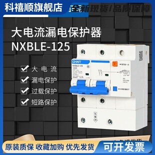 正泰漏电保护器空气开关NXBLE-125家用总闸漏保2P大电流80A100A