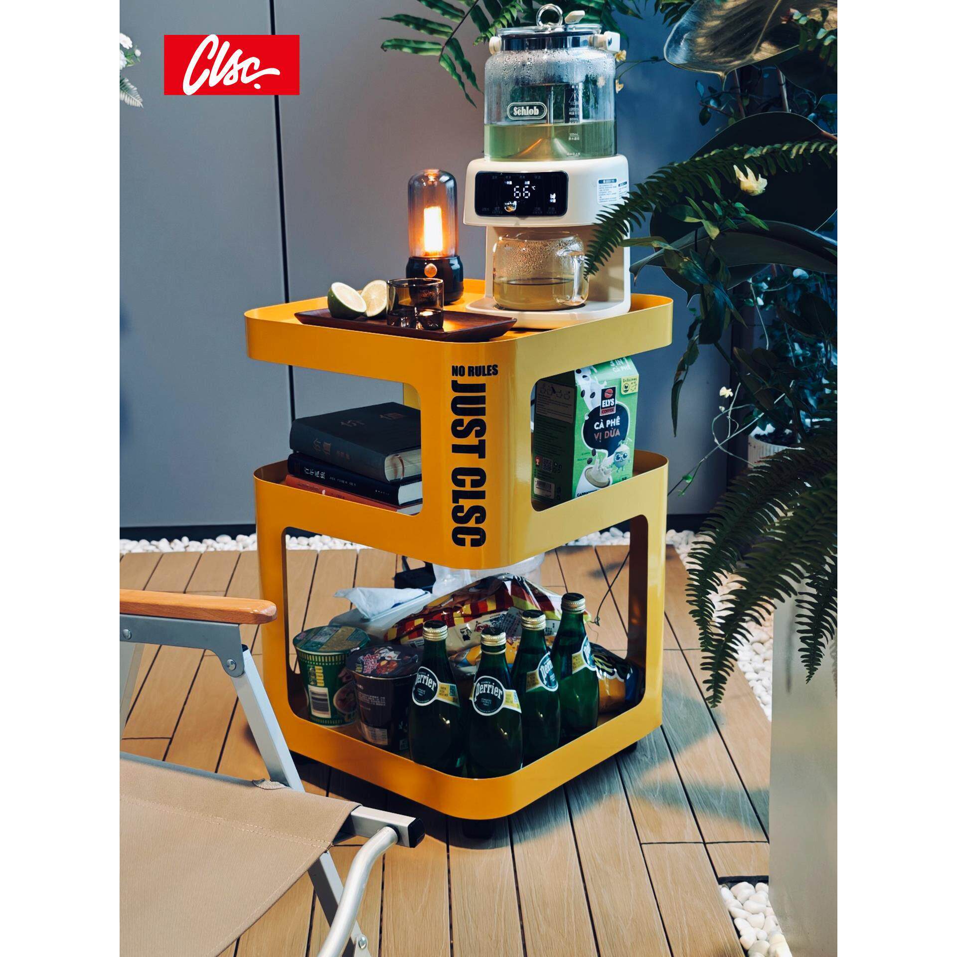 520阳台桌小户型可移动铁艺茶几泡茶桌零食饮料收纳多巴胺小桌子