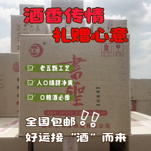 临沂特产书生圣特曲酒42度浓香型