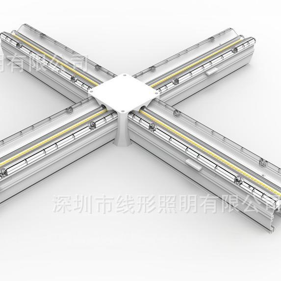 LED磁吸线条灯轨道灯转角TXL接驳非标造型田字口字无暗区无缝拼接