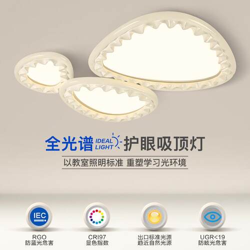 客厅灯现代简约大气家用灯个性创意椭圆卧室吸顶灯奶咖色led灯具