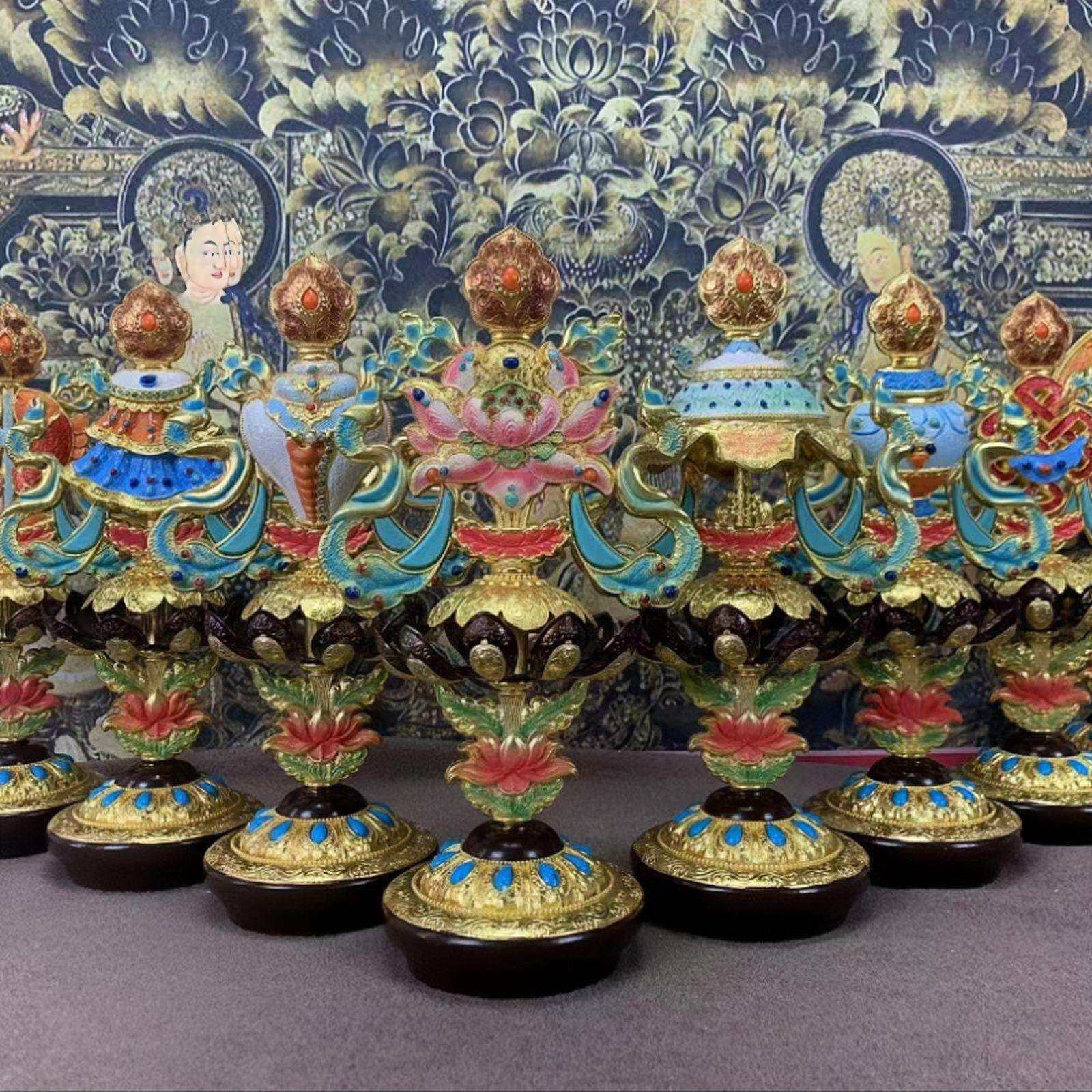 福誉通八吉祥摆件家居办公玄关门店藏传装饰用品吉祥八宝组合套装